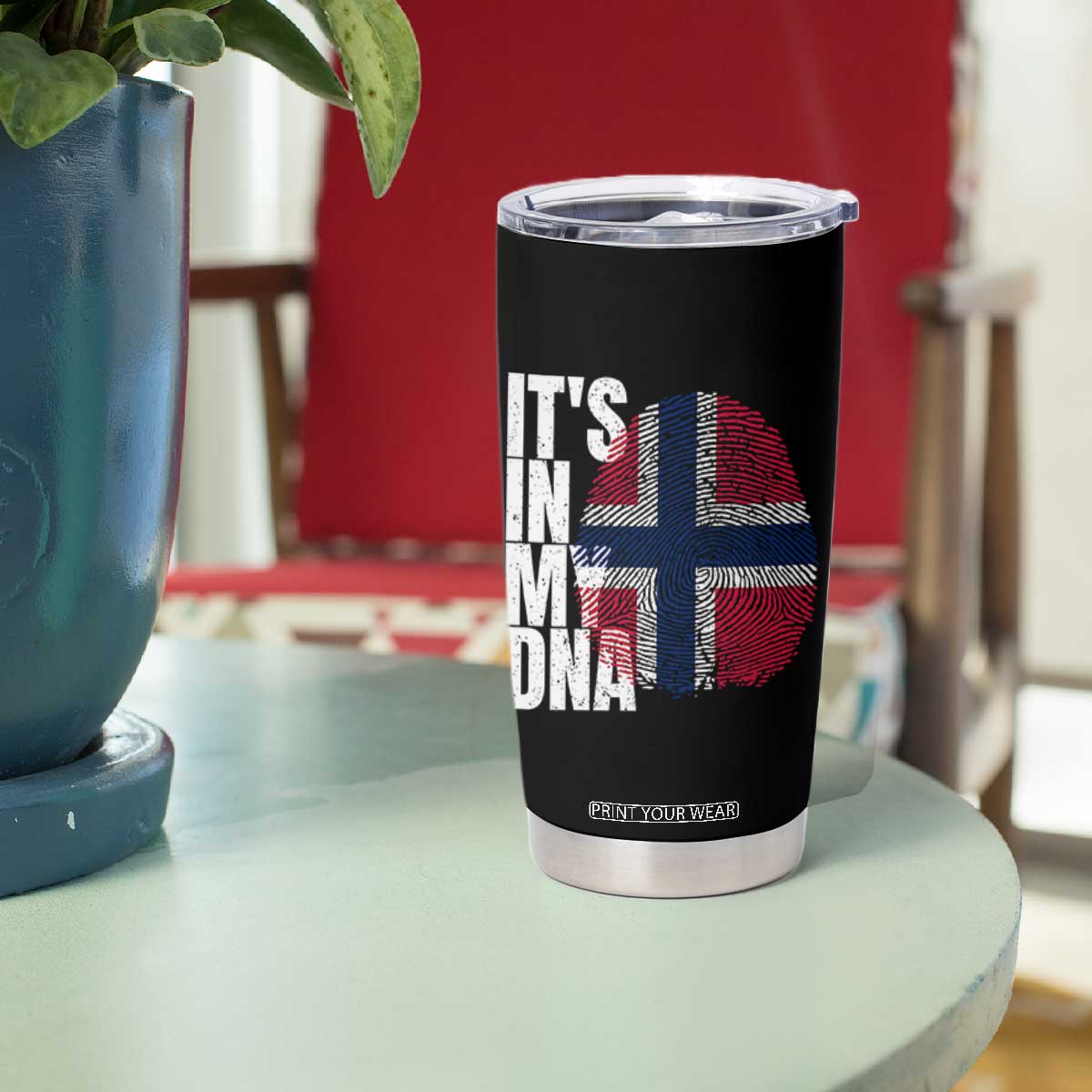 It's in My DNA Norway Norwegian Flag Pride Tumbler Cup TS14 Print Your Wear