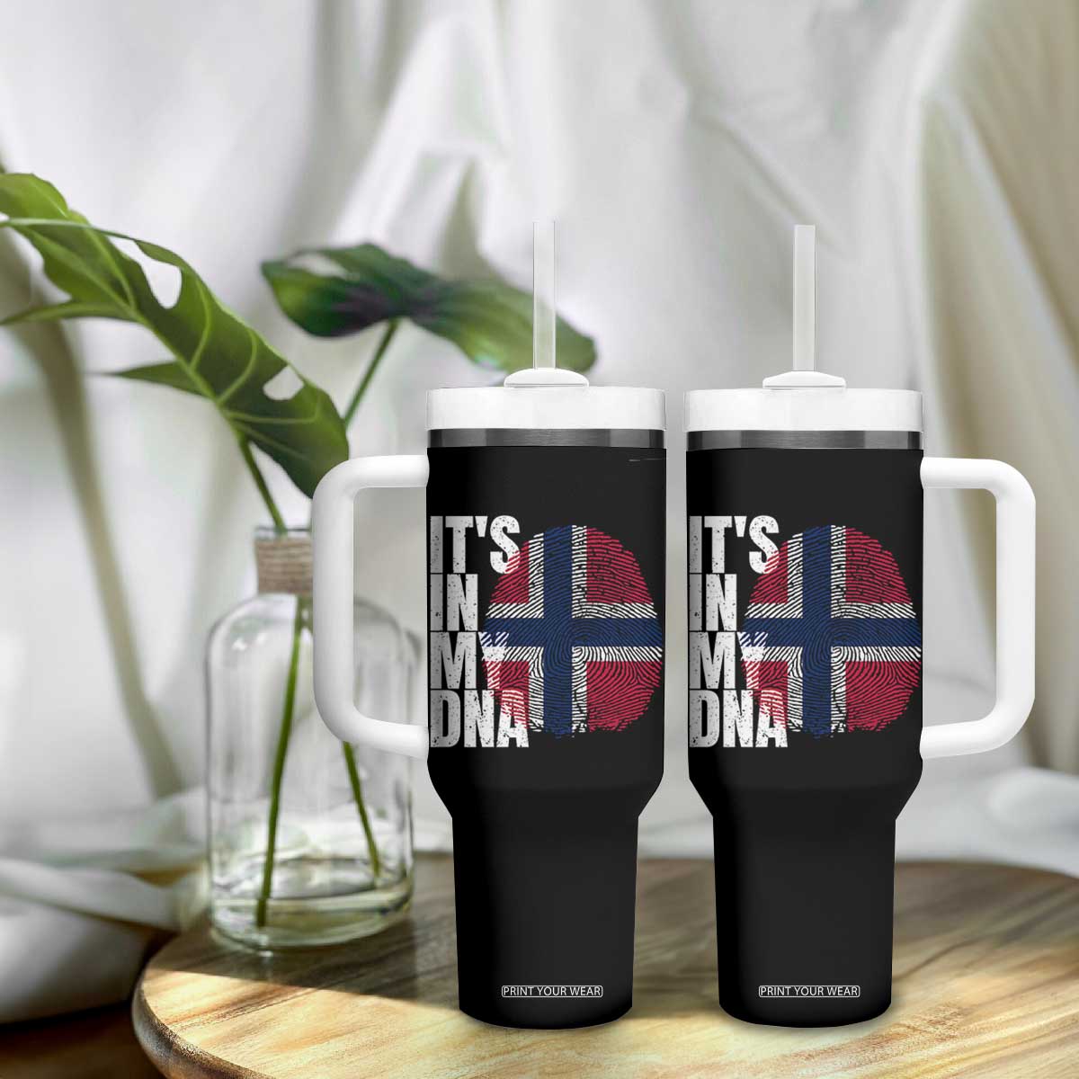 It's in My DNA Norway Norwegian Flag Pride Tumbler With Handle TS14 Print Your Wear