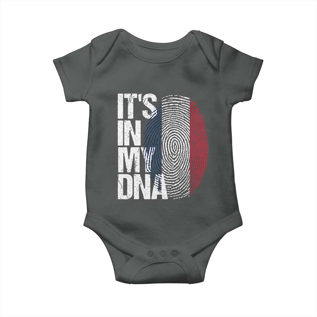 It's in My DNA France French Flag Baby Onesie TS14 Dark Heather Print Your Wear