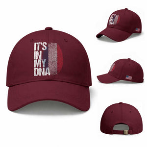 It's in My DNA France French Flag Baseball Cap TS14 Baseball Cap Universal Fit Maroon Print Your Wear