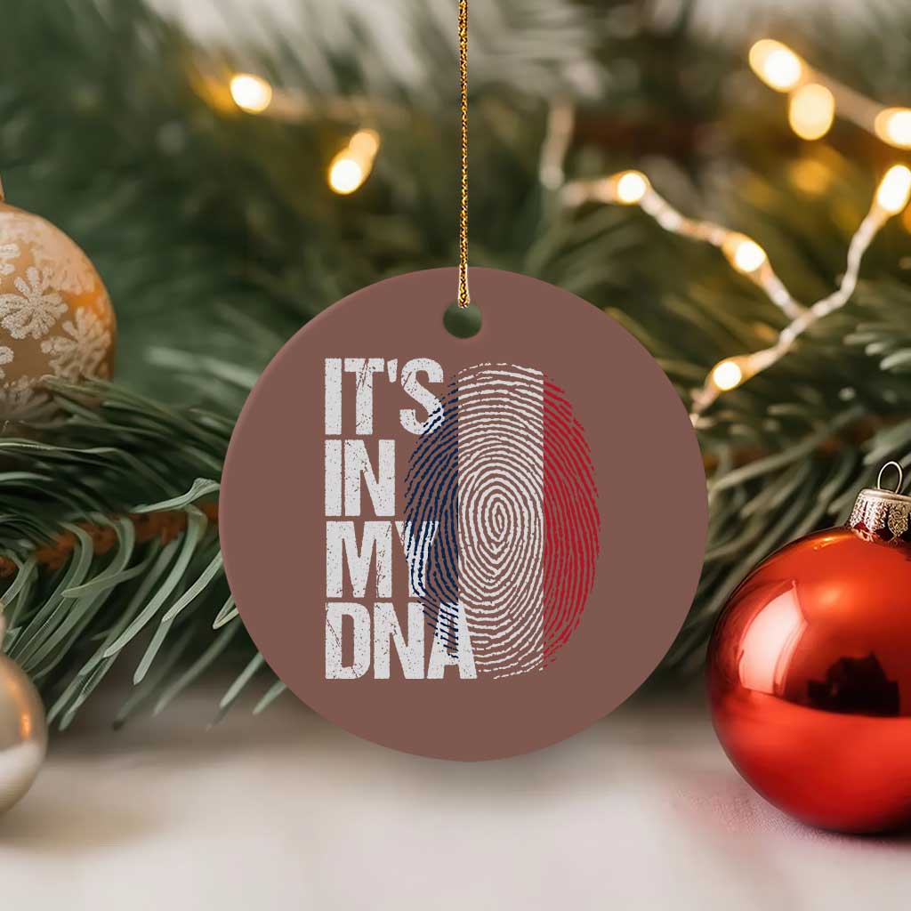 It's in My DNA France French Flag Ceramic Ornament TS14 1pc Mocha Print Your Wear