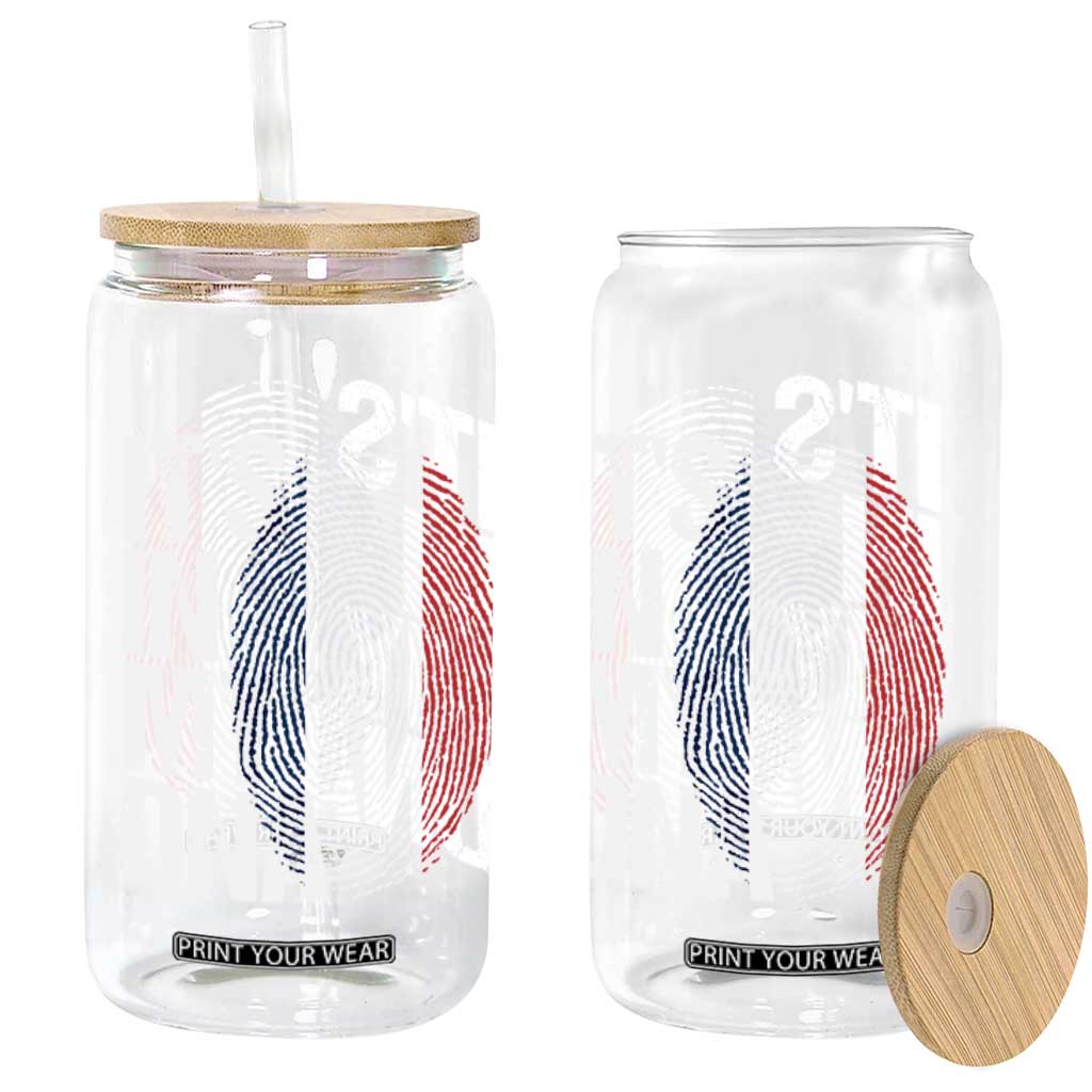 It's in My DNA France French Flag Glass Can TS14 Print Your Wear