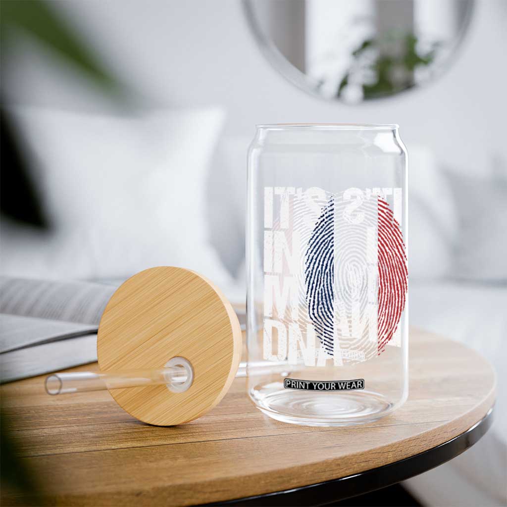 It's in My DNA France French Flag Glass Can TS14 Print Your Wear