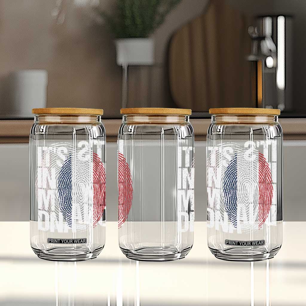 It's in My DNA France French Flag Glass Can TS14 Print Your Wear