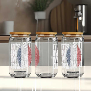 It's in My DNA France French Flag Glass Can TS14 Print Your Wear