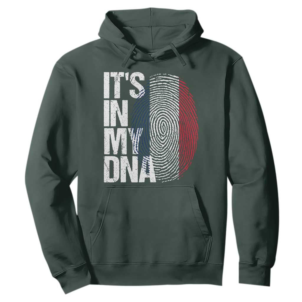 It's in My DNA France French Flag Hoodie TS14 Dark Forest Green Print Your Wear