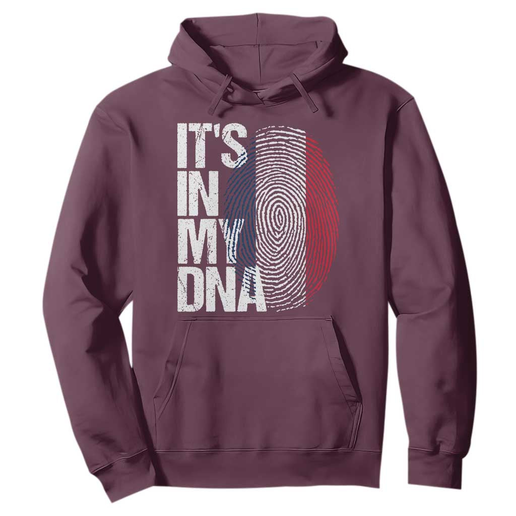 It's in My DNA France French Flag Hoodie TS14 Maroon Print Your Wear