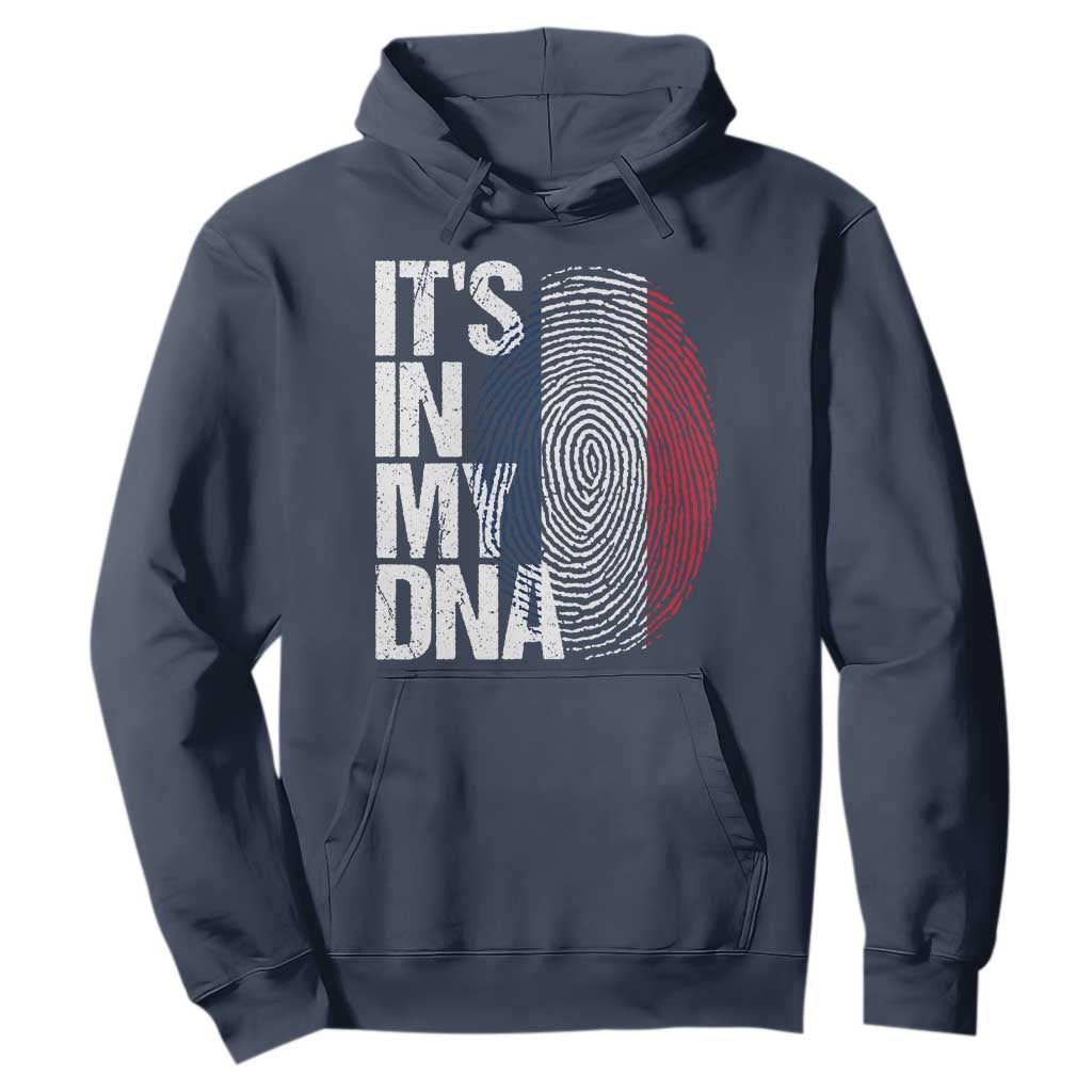 It's in My DNA France French Flag Hoodie TS14 Navy Print Your Wear