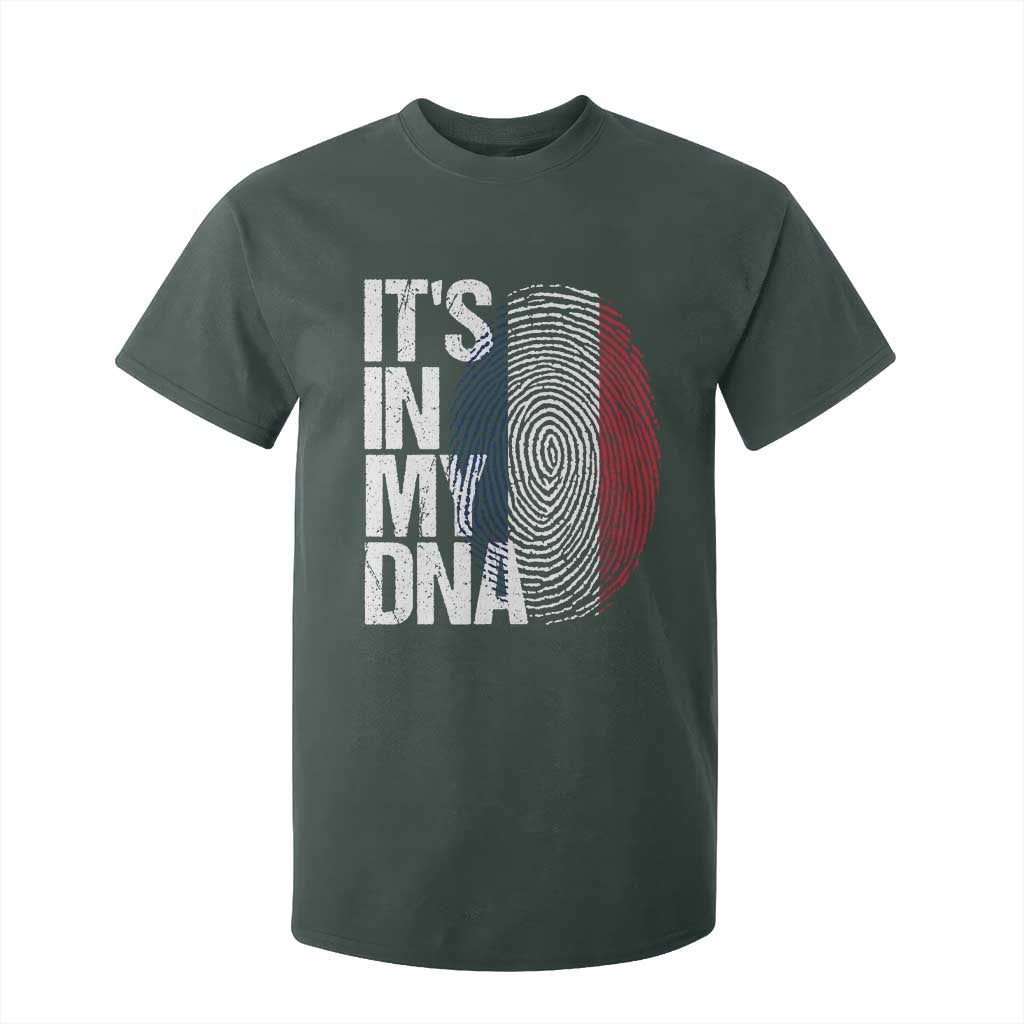 It's in My DNA France French Flag T Shirt For Kid TS14 Dark Forest Green Print Your Wear