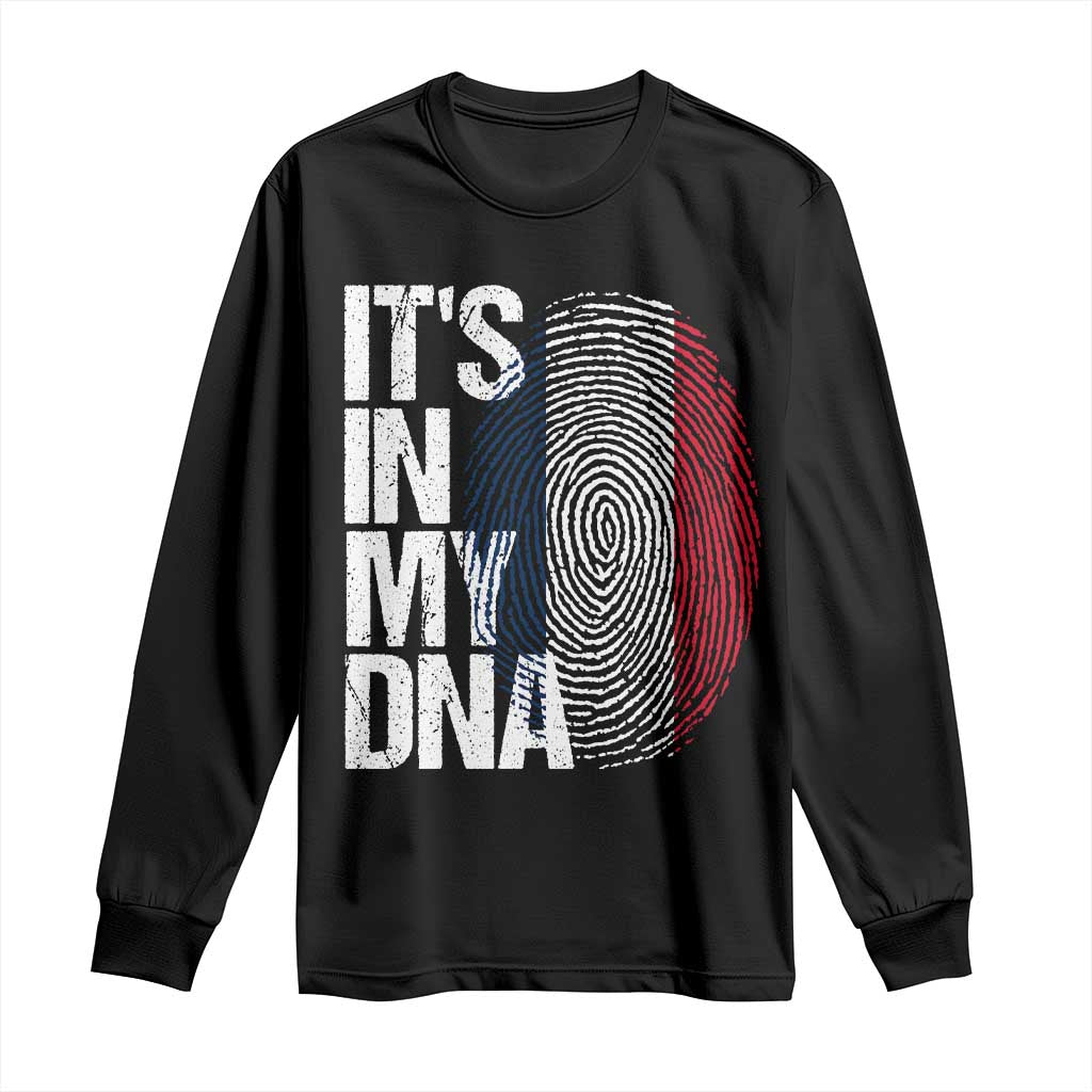 It's in My DNA France French Flag Long Sleeve Shirt TS14 Black Print Your Wear