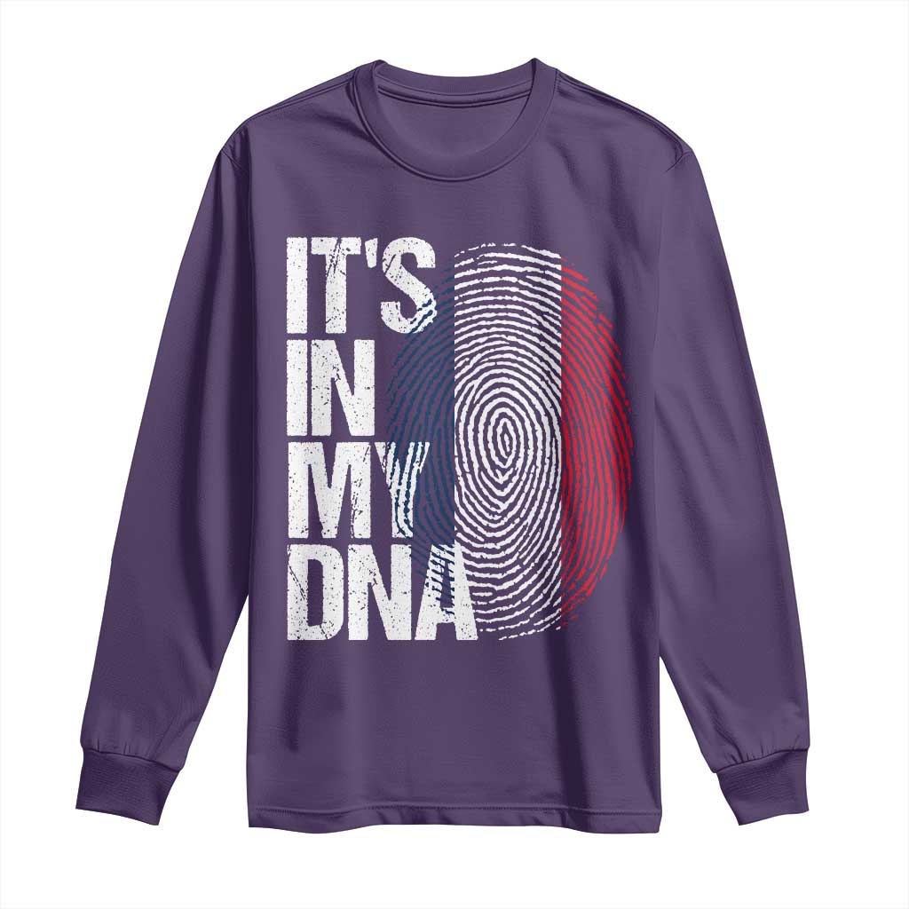 It's in My DNA France French Flag Long Sleeve Shirt TS14 Purple Print Your Wear