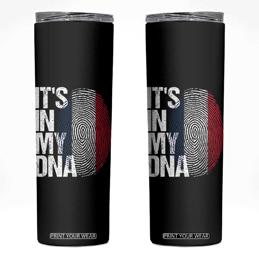 It's in My DNA France French Flag Skinny Tumbler TS14 Black Print Your Wear