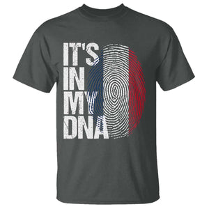 It's in My DNA France French Flag T Shirt TS14 Dark Heather Print Your Wear