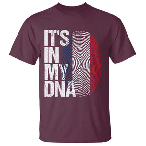 It's in My DNA France French Flag T Shirt TS14 Maroon Print Your Wear