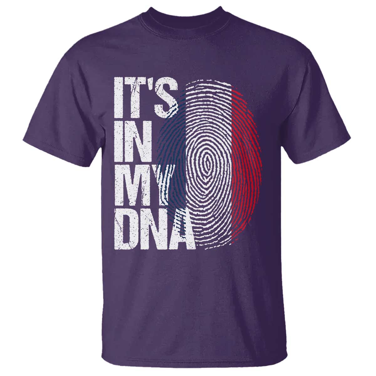 It's in My DNA France French Flag T Shirt TS14 Purple Print Your Wear