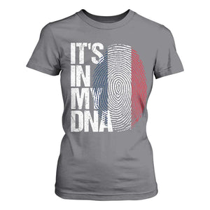 It's in My DNA France French Flag T Shirt For Women TS14 Charcoal Print Your Wear