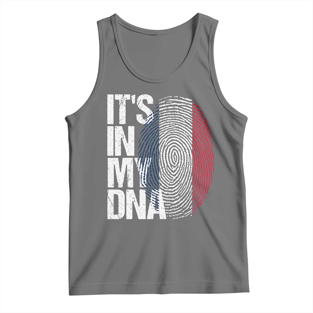 It's in My DNA France French Flag Tank Top TS14 Black Heather Print Your Wear