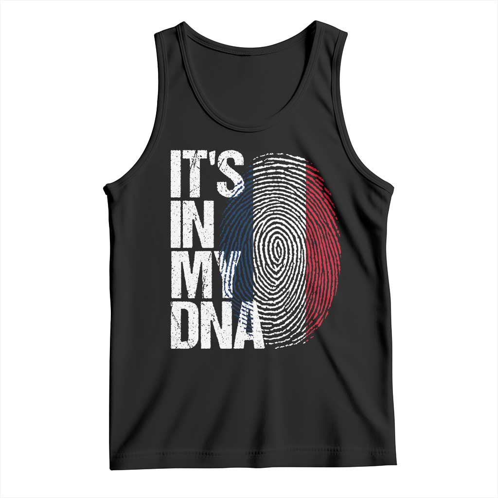It's in My DNA France French Flag Tank Top TS14 Black Print Your Wear