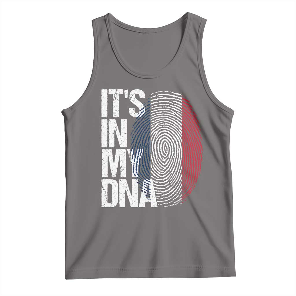 It's in My DNA France French Flag Tank Top TS14 Deep Heather Print Your Wear