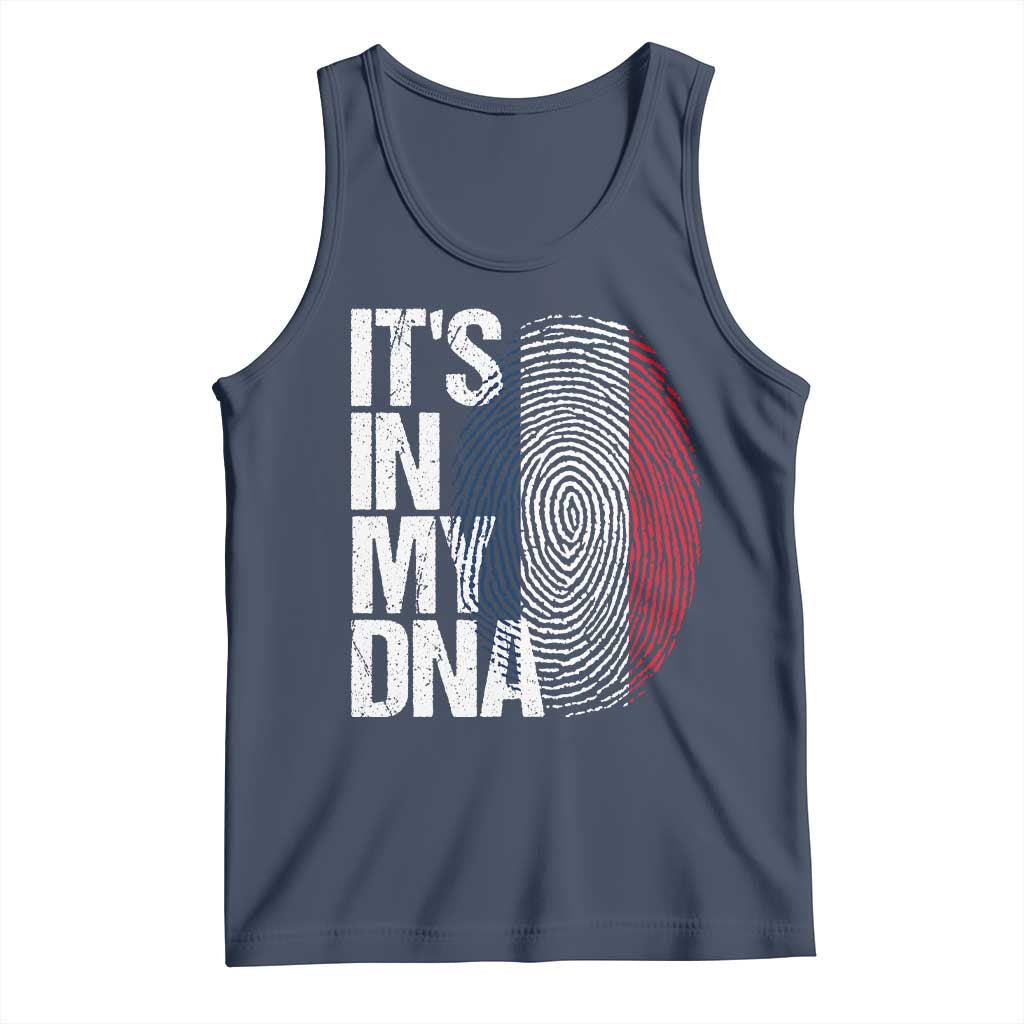 It's in My DNA France French Flag Tank Top TS14 Navy Print Your Wear