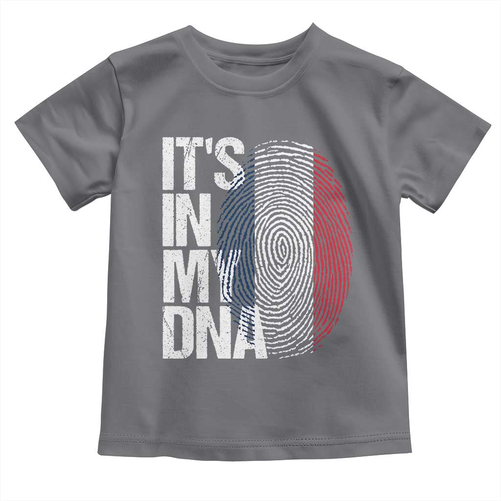 It's in My DNA France French Flag Toddler T Shirt TS14 Charcoal Print Your Wear