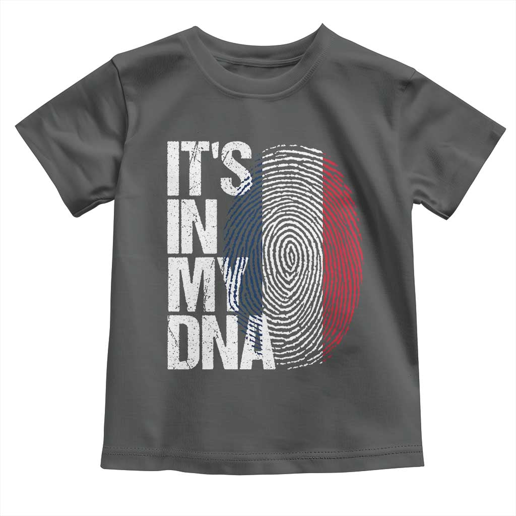 It's in My DNA France French Flag Toddler T Shirt TS14 Dark Heather Print Your Wear
