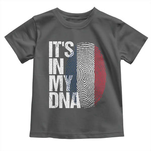 It's in My DNA France French Flag Toddler T Shirt TS14 Dark Heather Print Your Wear