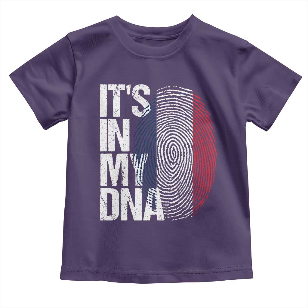 It's in My DNA France French Flag Toddler T Shirt TS14 Purple Print Your Wear