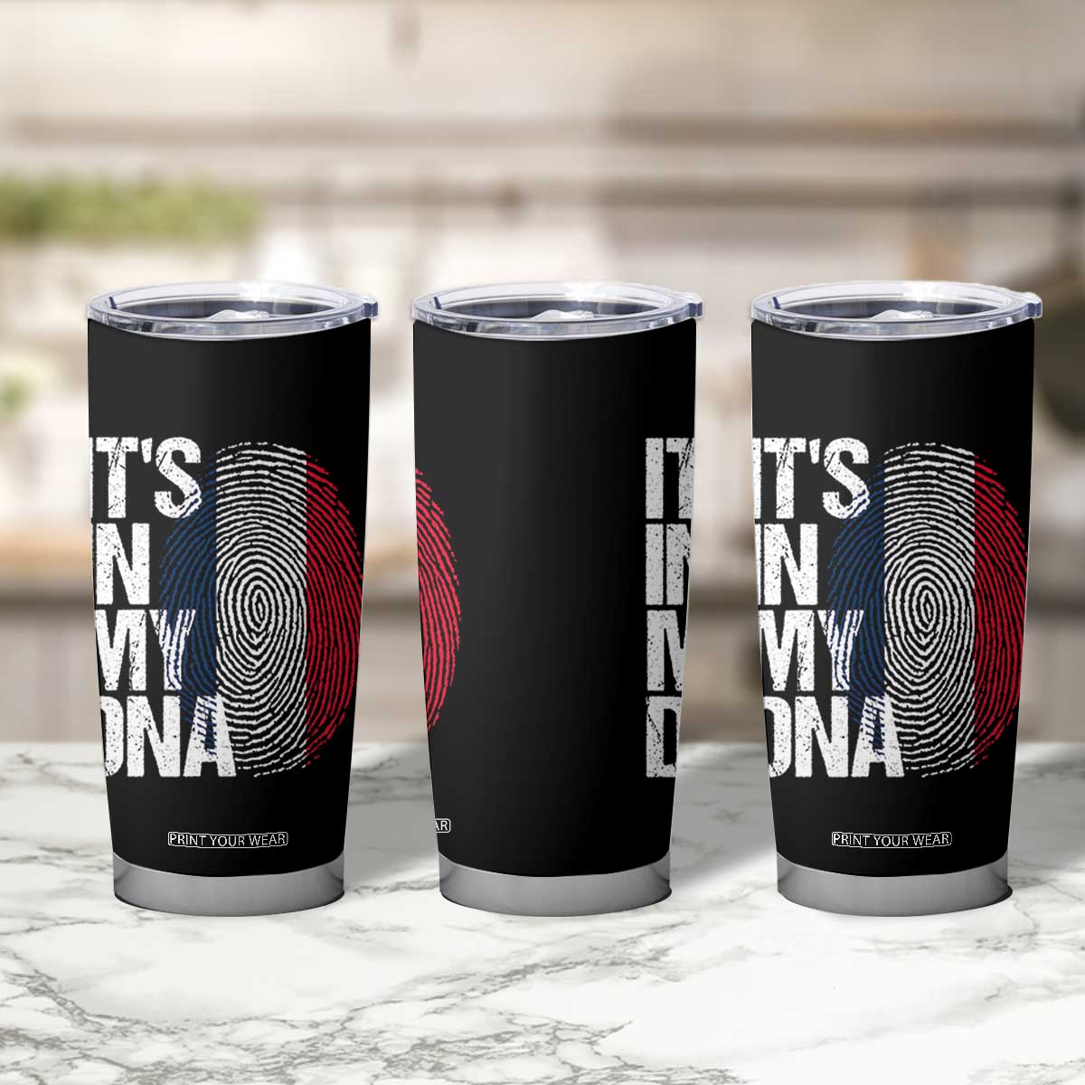It's in My DNA France French Flag Tumbler Cup TS14 Print Your Wear