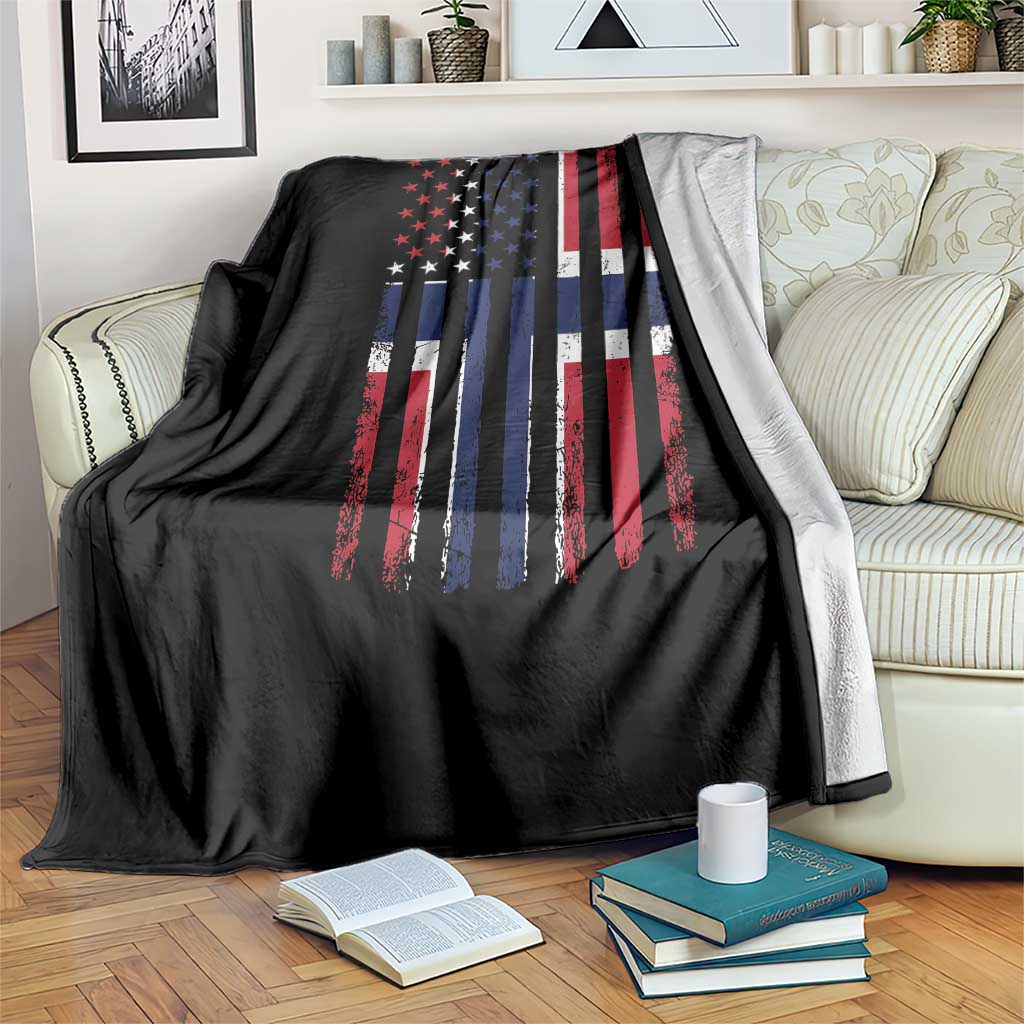 Norwegian Roots Half American Flag USA Norway Pride Throw Blanket TS14 Print Your Wear