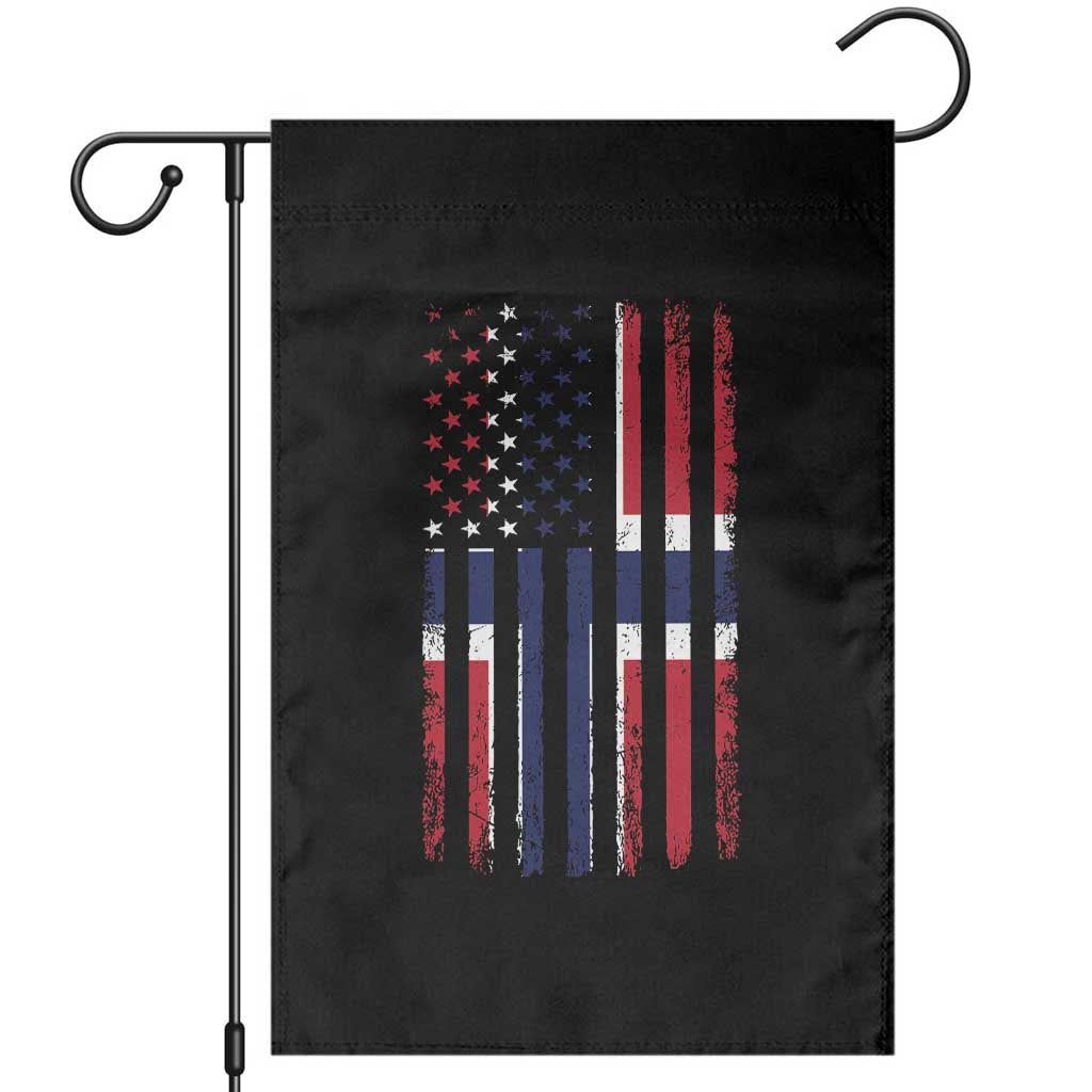 Norwegian Roots Half American Flag USA Norway Pride Garden Flag TS14 Black Print Your Wear