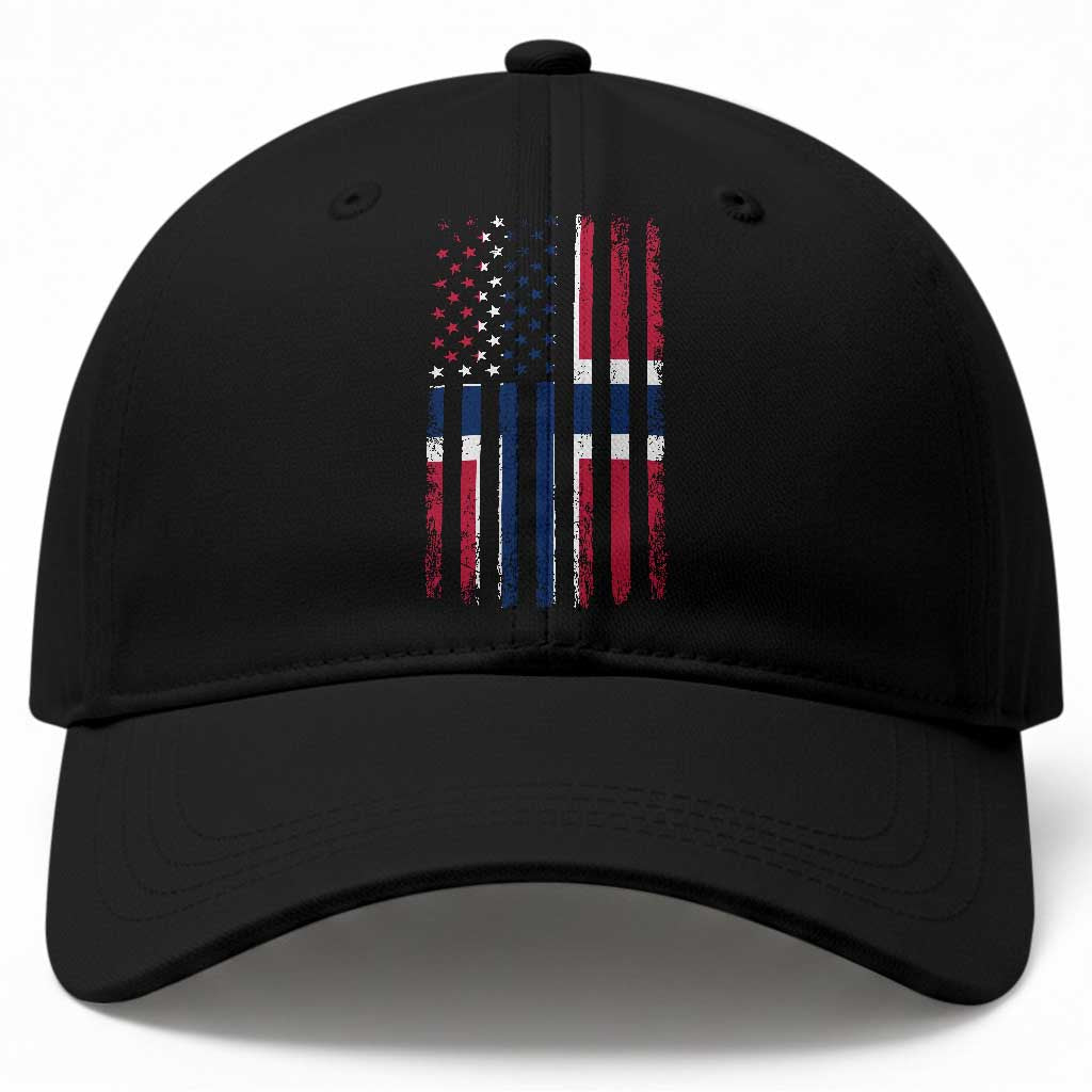 Norwegian Roots Half American Flag USA Norway Pride Baseball Cap TS14 Print Your Wear