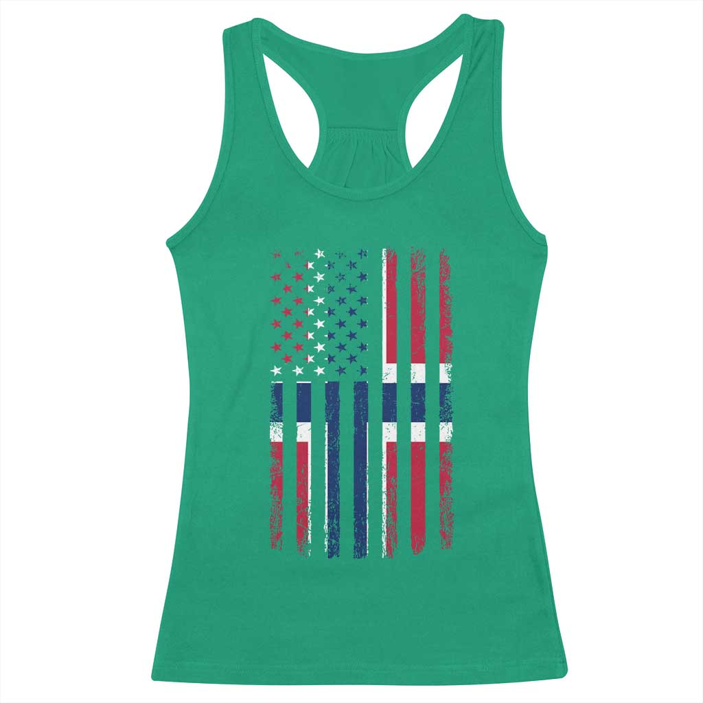 Norwegian Roots Half American Flag USA Norway Pride Racerback Tank Top TS14 Irish Green Print Your Wear