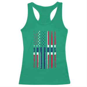 Norwegian Roots Half American Flag USA Norway Pride Racerback Tank Top TS14 Irish Green Print Your Wear