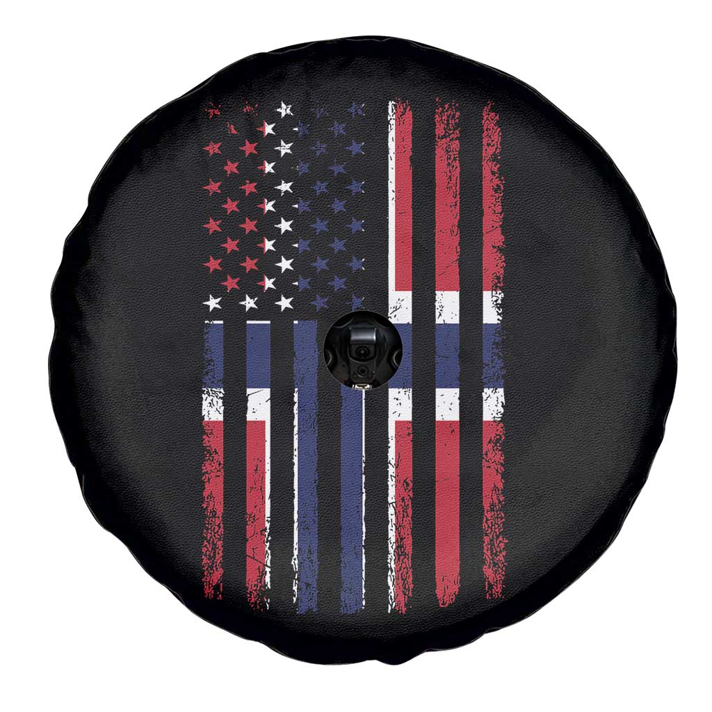 Norwegian Roots Half American Flag USA Norway Pride Spare Tire Cover TS14 Print Your Wear