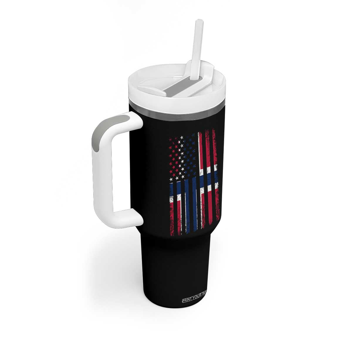 Norwegian Roots Half American Flag USA Norway Pride Tumbler With Handle TS14 Print Your Wear
