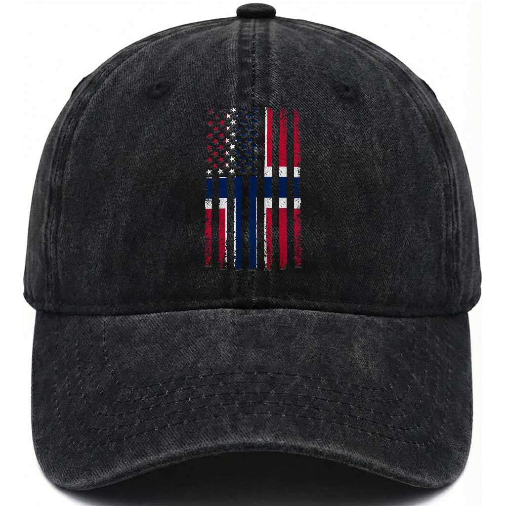 Norwegian Roots Half American Flag USA Norway Pride Washed Cotton Baseball Cap TS14 Print Your Wear