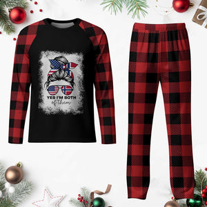 Yes I'm Both of Them Half Norwegian American Plaid Pajama Set TS14 Buffalo Plaid Print Your Wear