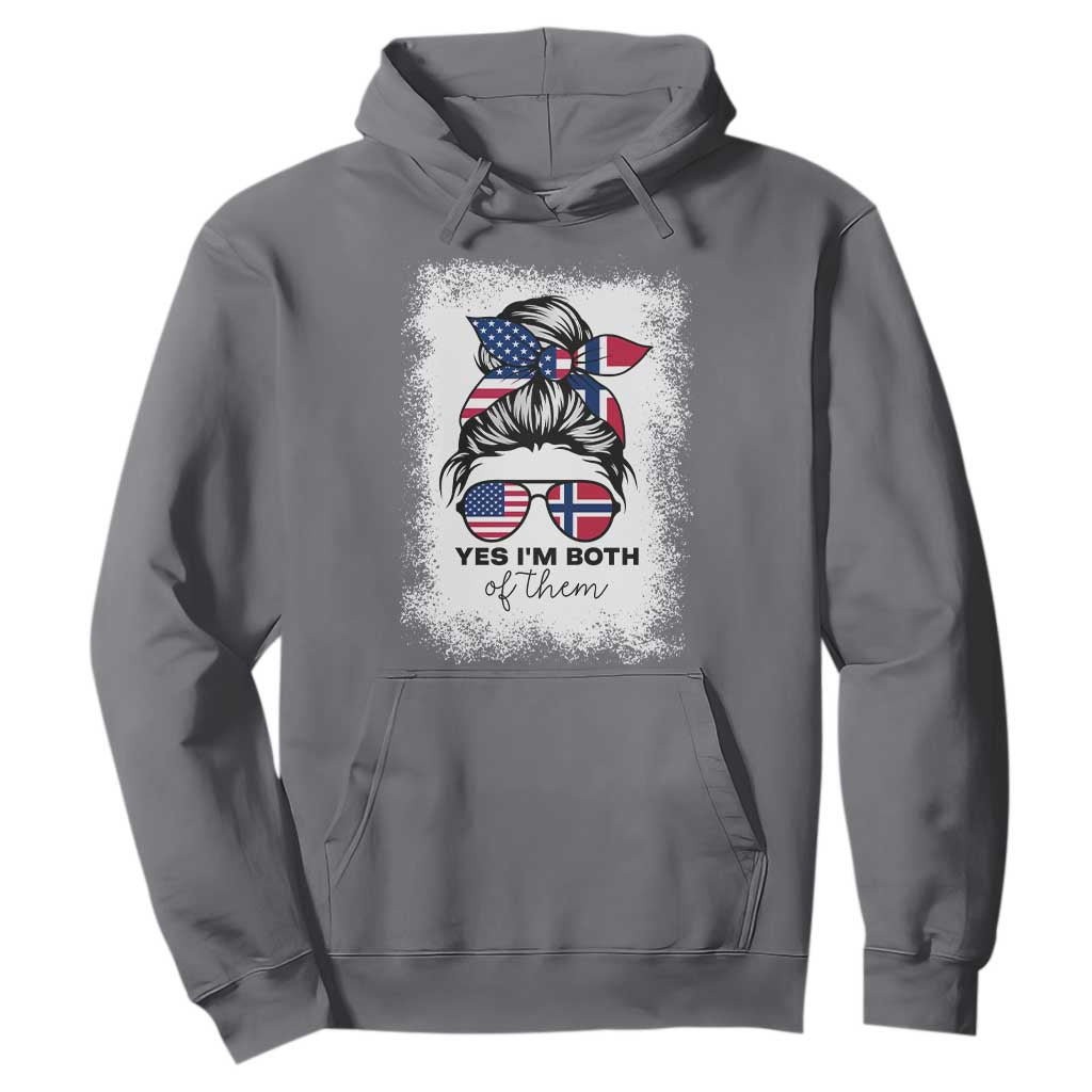 Yes I'm Both of Them Half Norwegian American Hoodie TS14 Charcoal Print Your Wear