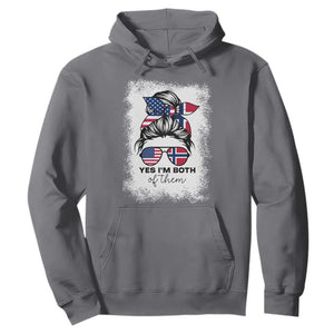 Yes I'm Both of Them Half Norwegian American Hoodie TS14 Charcoal Print Your Wear
