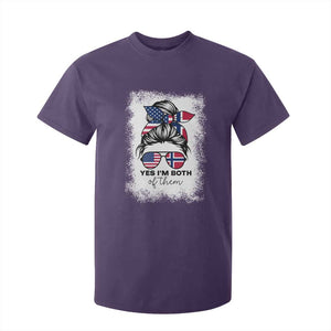 Yes I'm Both of Them Half Norwegian American T Shirt For Kid TS14 Purple Print Your Wear