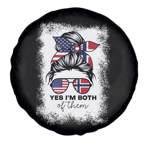 Yes I'm Both of Them Half Norwegian American Spare Tire Cover TS14 Print Your Wear