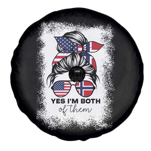 Yes I'm Both of Them Half Norwegian American Spare Tire Cover TS14 Print Your Wear
