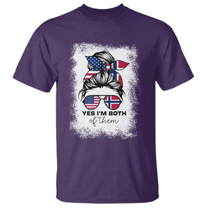 Yes I'm Both of Them Half Norwegian American T Shirt TS14 Purple Print Your Wear