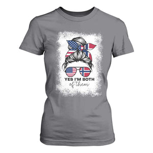 Yes I'm Both of Them Half Norwegian American T Shirt For Women TS14 Charcoal Print Your Wear