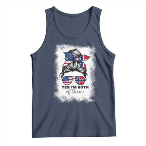Yes I'm Both of Them Half Norwegian American Tank Top TS14 Navy Print Your Wear
