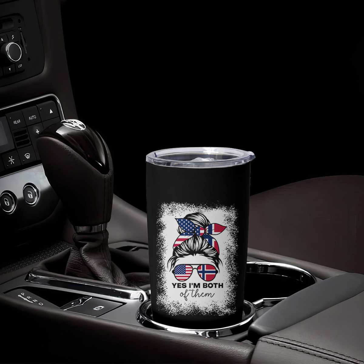 Yes I'm Both of Them Half Norwegian American Tumbler Cup TS14 Print Your Wear