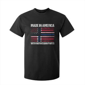 Made in America with Norwegian Parts T Shirt For Kid Half American Flag USA Norway Pride TS14 Black Print Your Wear