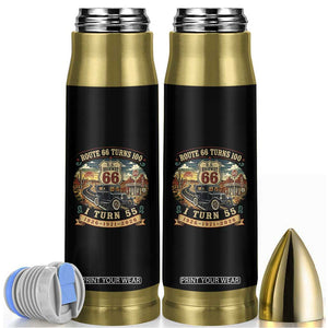 Route Highway 66 Turns 100 I Turn 55 Bullet Tumbler Vintage 1971 Road Sign Antique Car Lover 55th Birthday Gift