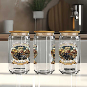 Route Highway 66 Turns 100 I Turn 45 Glass Can Vintage 1981 Road Sign Antique Car Lover 45th Birthday Gift